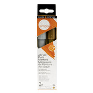 Daler Simply Acrylic Marker Set Gold & Silver 2 Piece