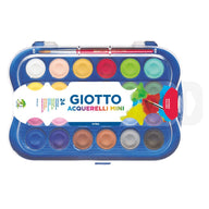 Giotto Box of 24 Mini Watercolour Paints with brush – portable kids painting set