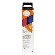 Daler Simply Acrylic Marker Set Pink & Blue 2 Piece