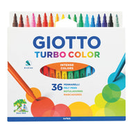 Giotto Turbo Color Felt Tip Pen 36pcs set – washable kids fine-tip colouring pens