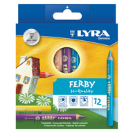 Lyra Ferby Lacquered Pencil 12pcs Set - Chunky Colouring Pencils for Kids