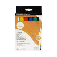 Daler Simply Acrylic Marker Set 6 Piece