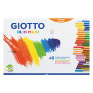 Giotto Olio Maxi Oil Pastels 48pcs Set - Vibrant Colours for Kids 3+