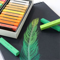 24 Assorted Coloured Soft Pastels