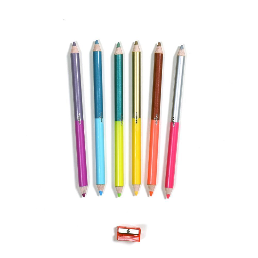 Eeboo Dinosaur 6 Jumbo Double-Sided Pencils