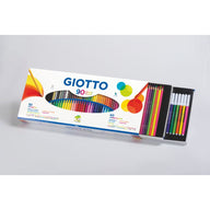 Giotto Stilnovo 90-piece colouring pencil and pen set in storage case – Crafts4Kids