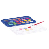 Giotto Box of 24 Mini Watercolour Paints with brush – portable kids painting set