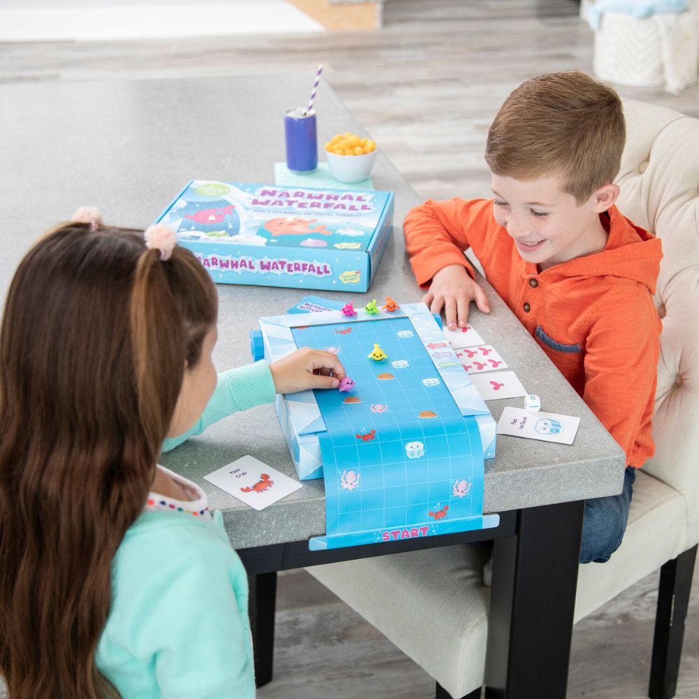 Peaceable Kingdom Narwhal Waterfall Cooperative Game for Kids