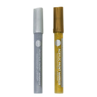 Daler Simply Acrylic Marker Set Gold & Silver 2 Piece