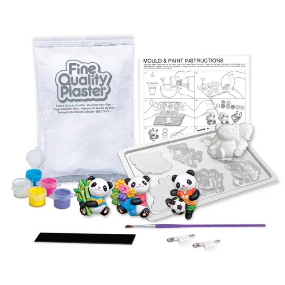 4M Mould & Paint Cute Pandas - Craft Kit for Creative Kids