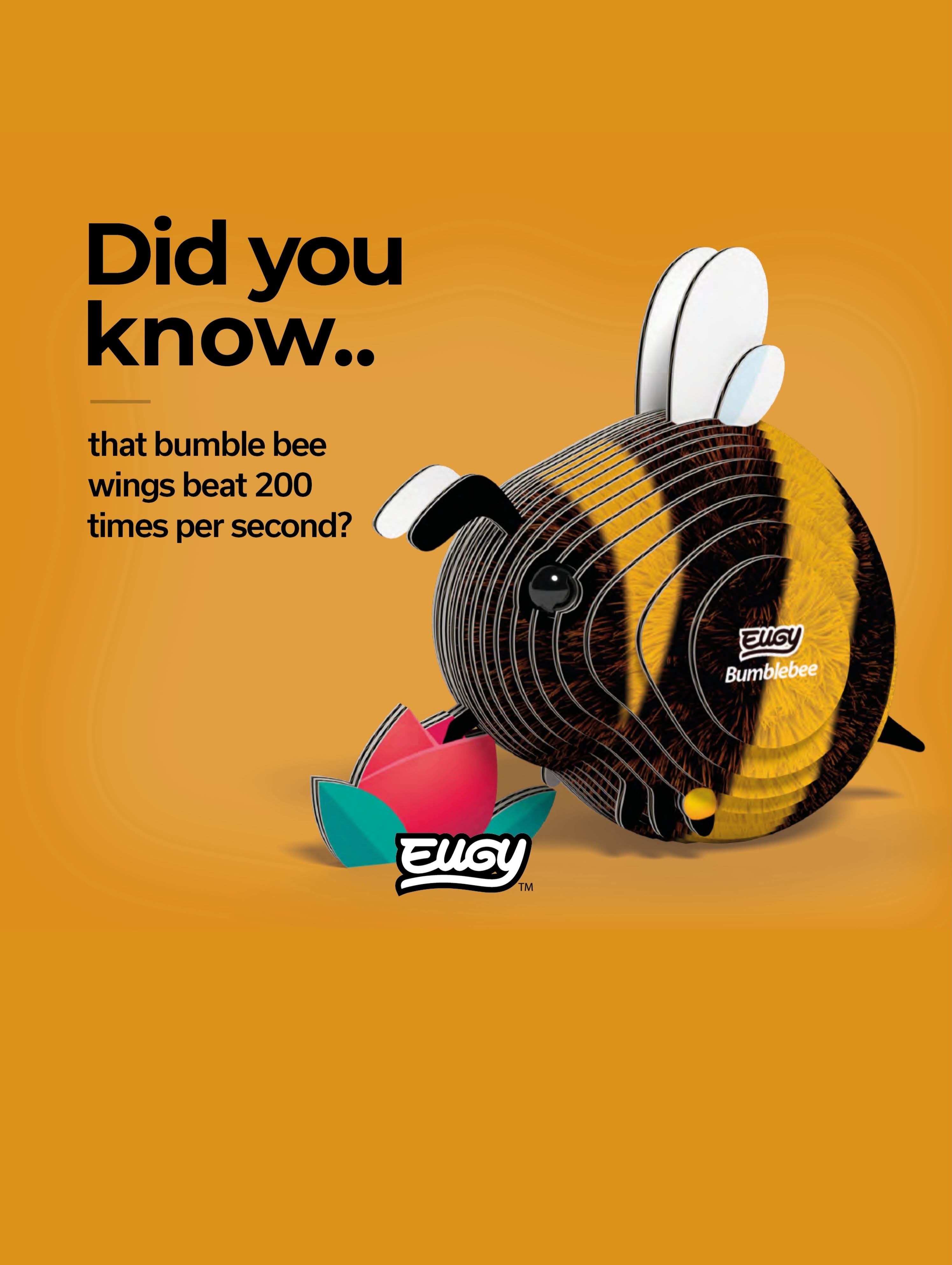 EUGY Bumblebee 3D Cardboard Model Kit.