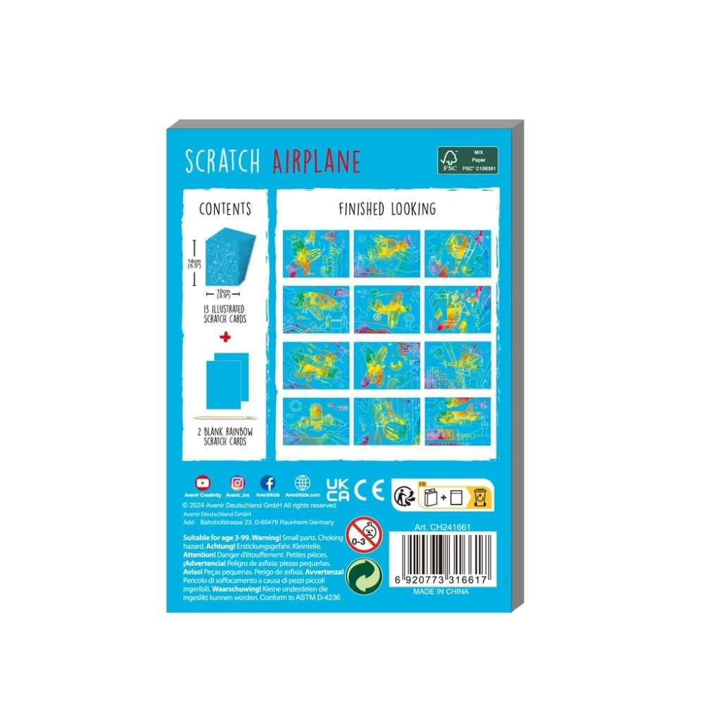 Avenir Mini Travel Scratch Book - Airplane