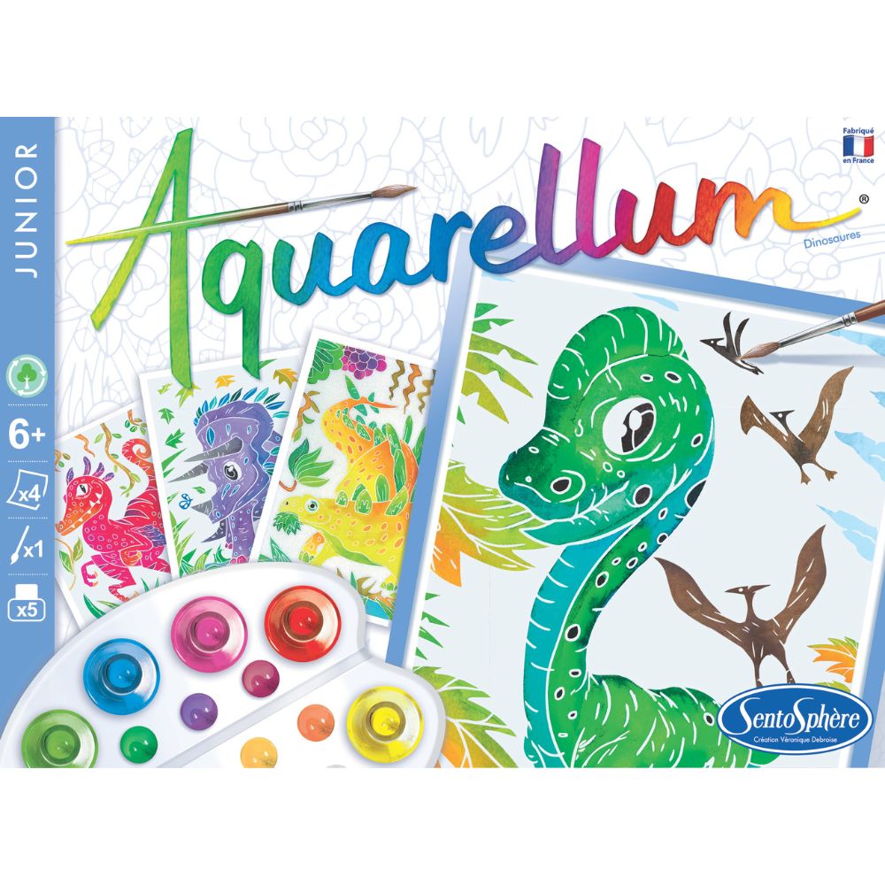 Aquarellum Junior Dinosaurs - Paint By Numbers For Kids
