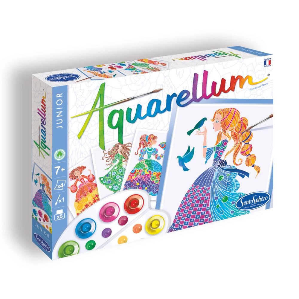Aquarellum Junior Flower Princesses - Paint By Numbers For Kids