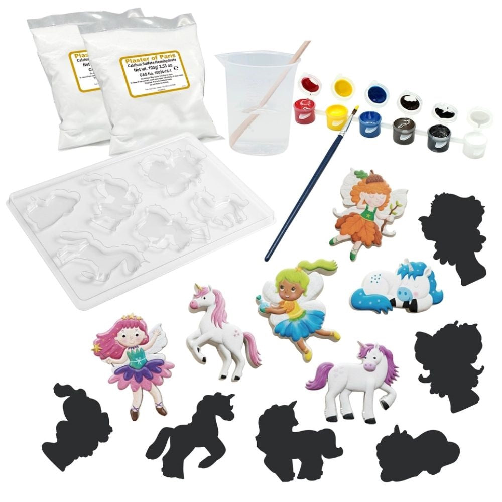Mould & Paint Magnetic Fairies & Unicorns - Craft Kit for Creative Kids