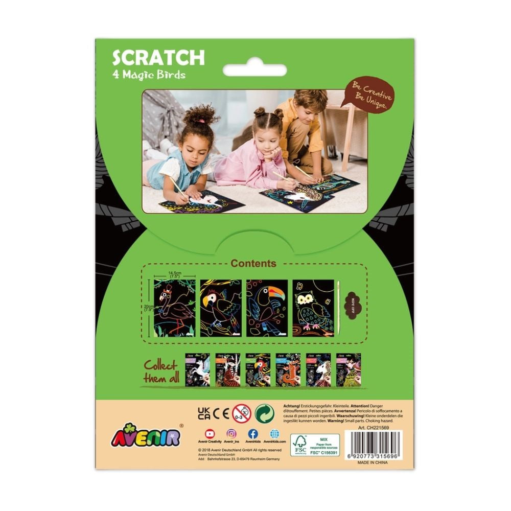Avenir Scratch Art for Kids - Magic Birds