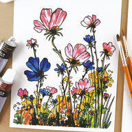 Beginner Acrylic Flowers Painting Activity Set 
