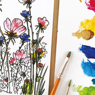 Beginner Acrylic Flowers Painting Activity Set