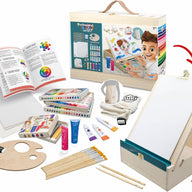 Kids Artist Workshop - Wooden Easel, Canvas & Supplies
