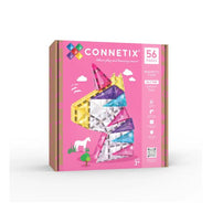 CONNETIX Magnetic Tiles 56 Piece Glitter Unicorn Pack