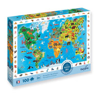 Calypto Jigsaw Puzzle - Search & Find Animal Planisphere 100 pieces