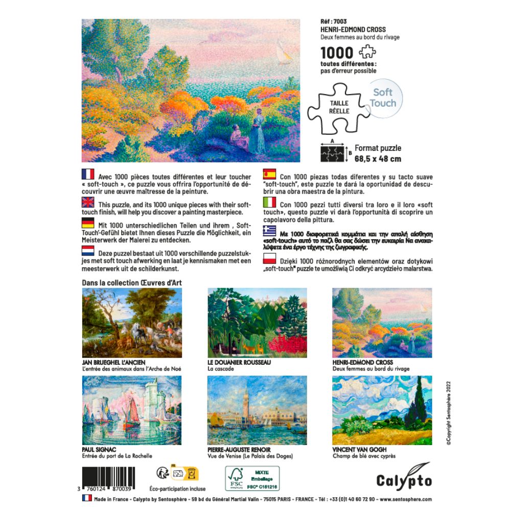 Calypto Jigsaw Puzzle 1000 Piece - Two Women by the Shore - Wonky