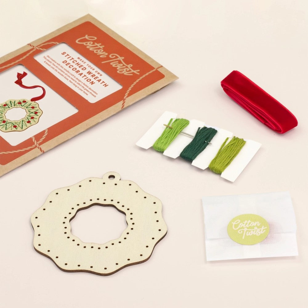 Cotton Twist - Make your own Stitched Wreath Decoration