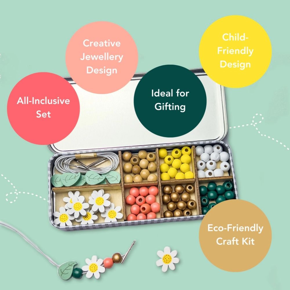Cotton Twist Daisy Chain Bracelet Beading Kit