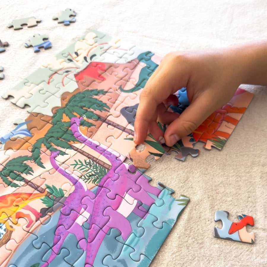 Cotton Twist Dinosaur Jigsaw Puzzle In A Tin - 100 pieces