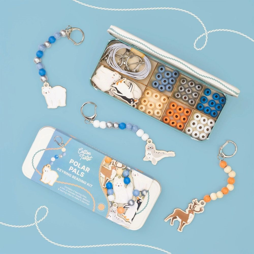 Cotton Twist Polar Pals Keyring Beading Kit
