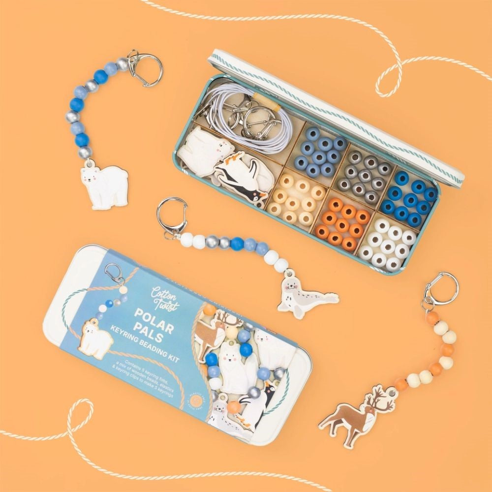 Cotton Twist Polar Pals Keyring Beading Kit