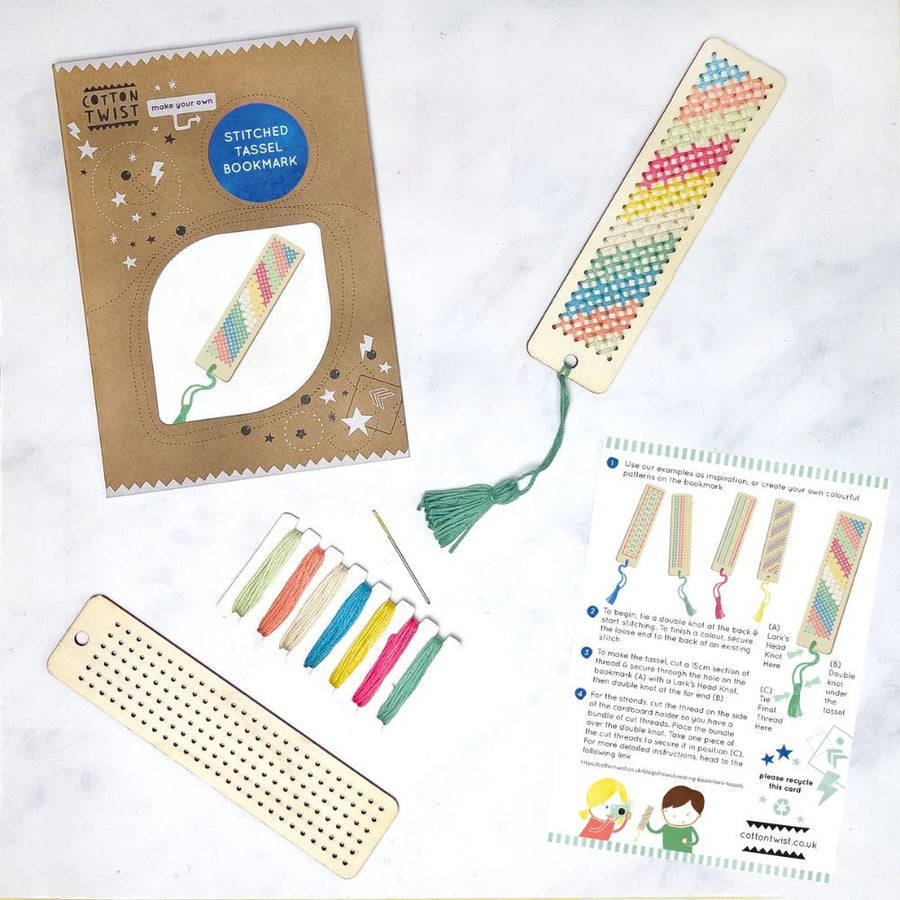 Cotton Twist - Make your own Stitched Tassel Bookmark