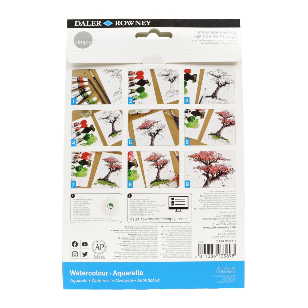 Daler Simply Value Watercolour Activity Set - Landscape