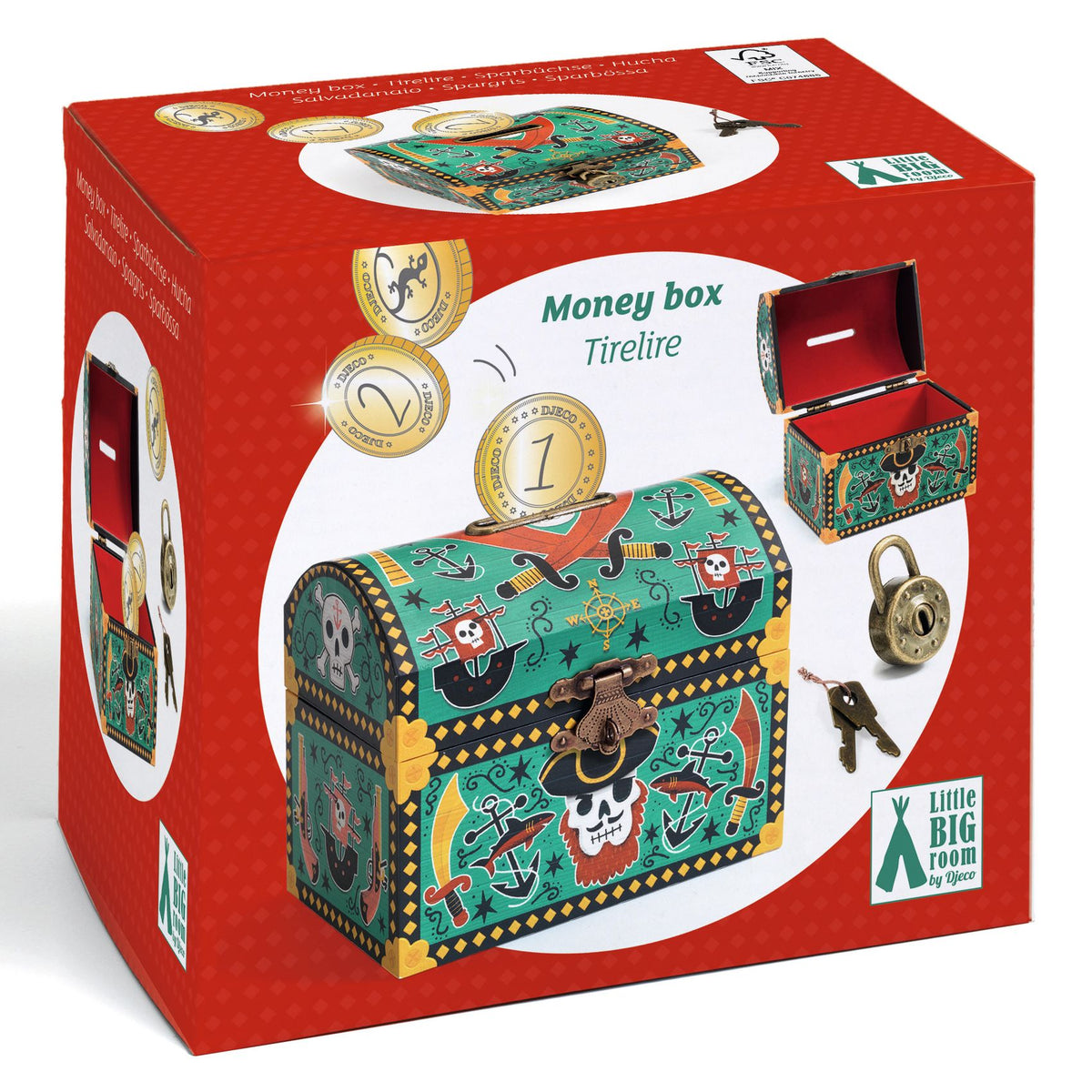 Djeco Money Box - Pirate DD03331