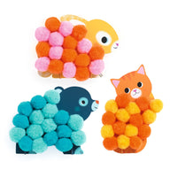 Djeco Pom-Pom Collage – Animals and Pom-Pom Circles DJ00049