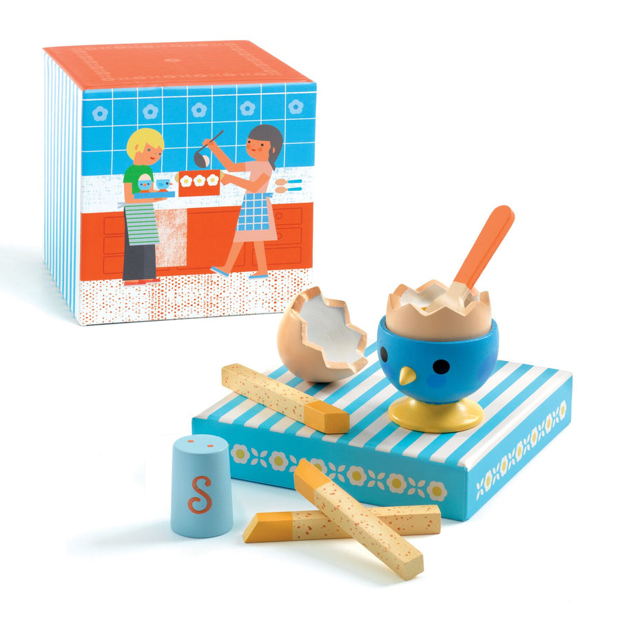 Djeco Role Play Toys - P'Ti Set - Boiled Egg DJ05542