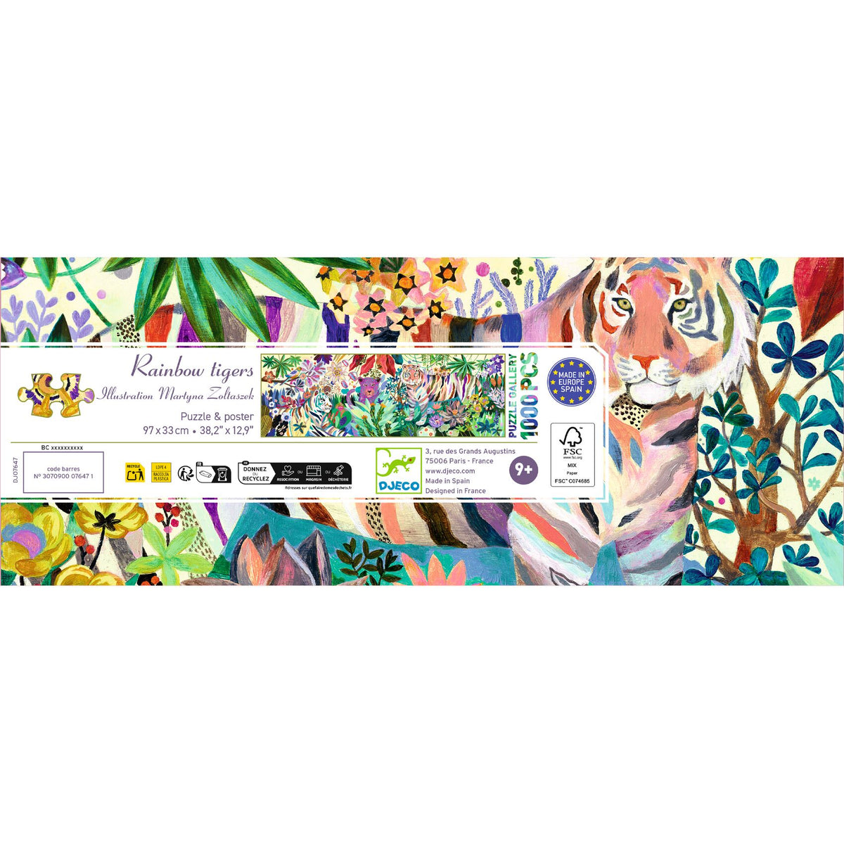 Djeco Puzzle Gallery Rainbow Tigers DJ07647