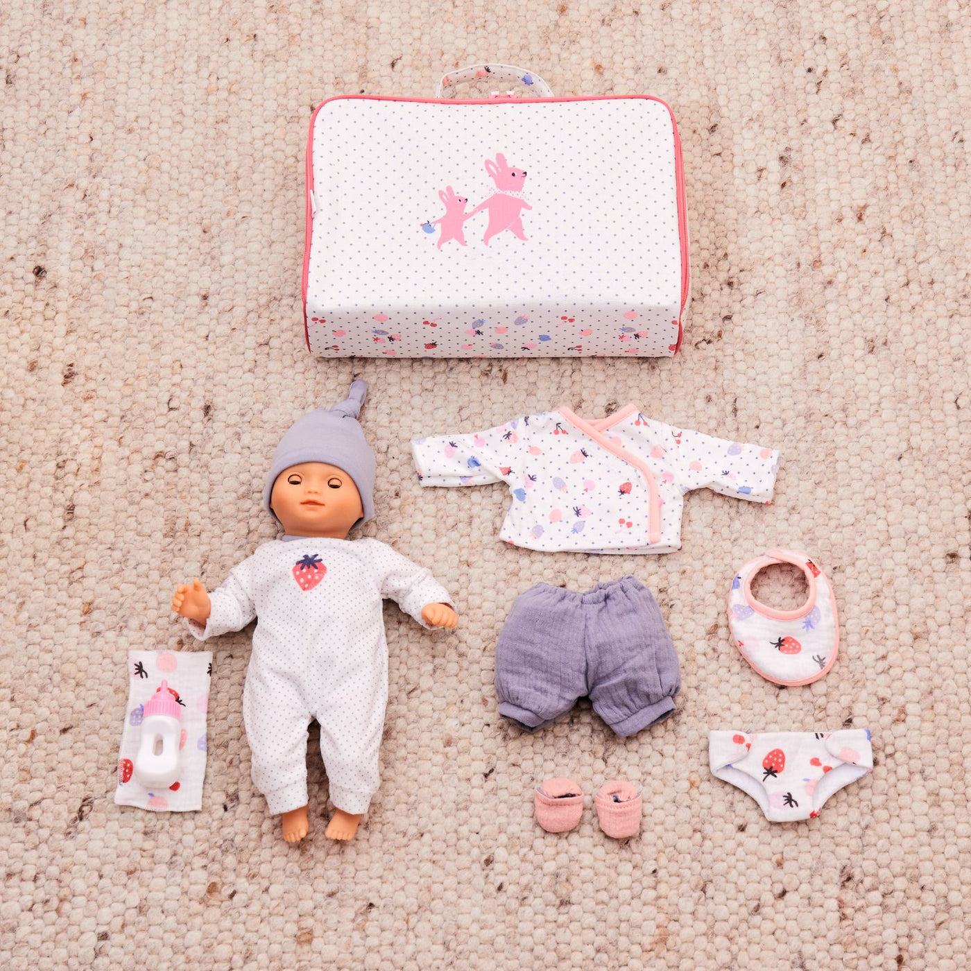 Djeco Pomea Vanille's Suitcase - My First Doll Set