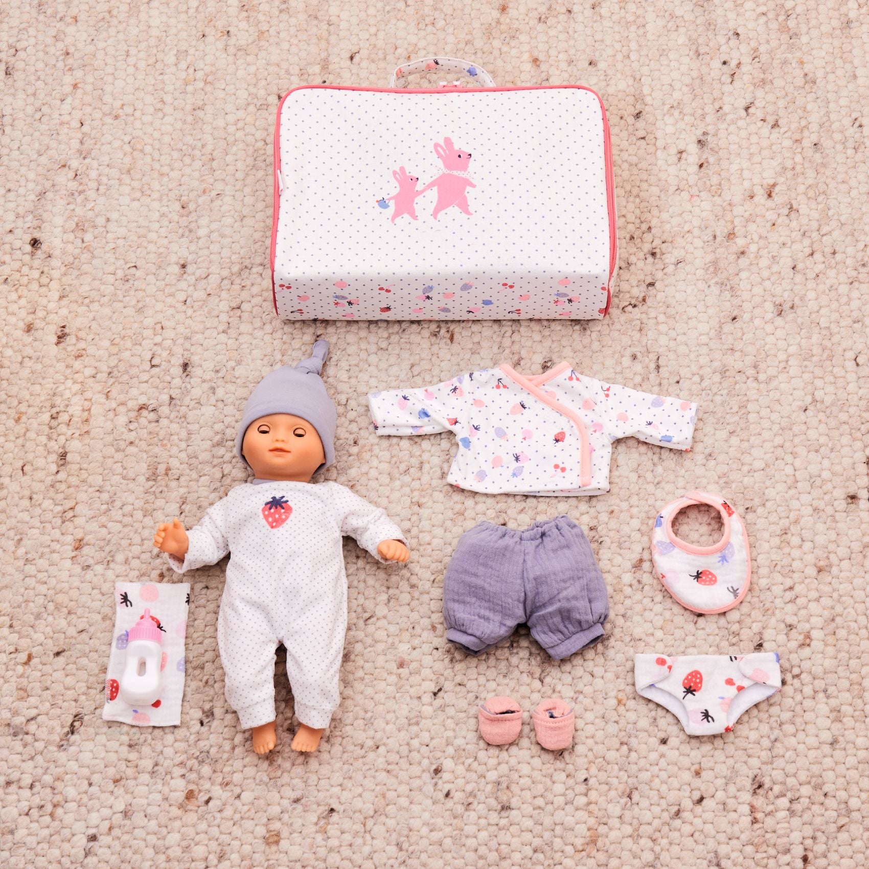 Djeco Pomea Vanille's Suitcase - My First Doll Set
