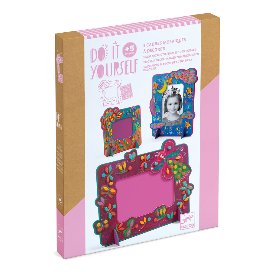 djeco do it yourself mosaic phot frames to decorate - fairy
