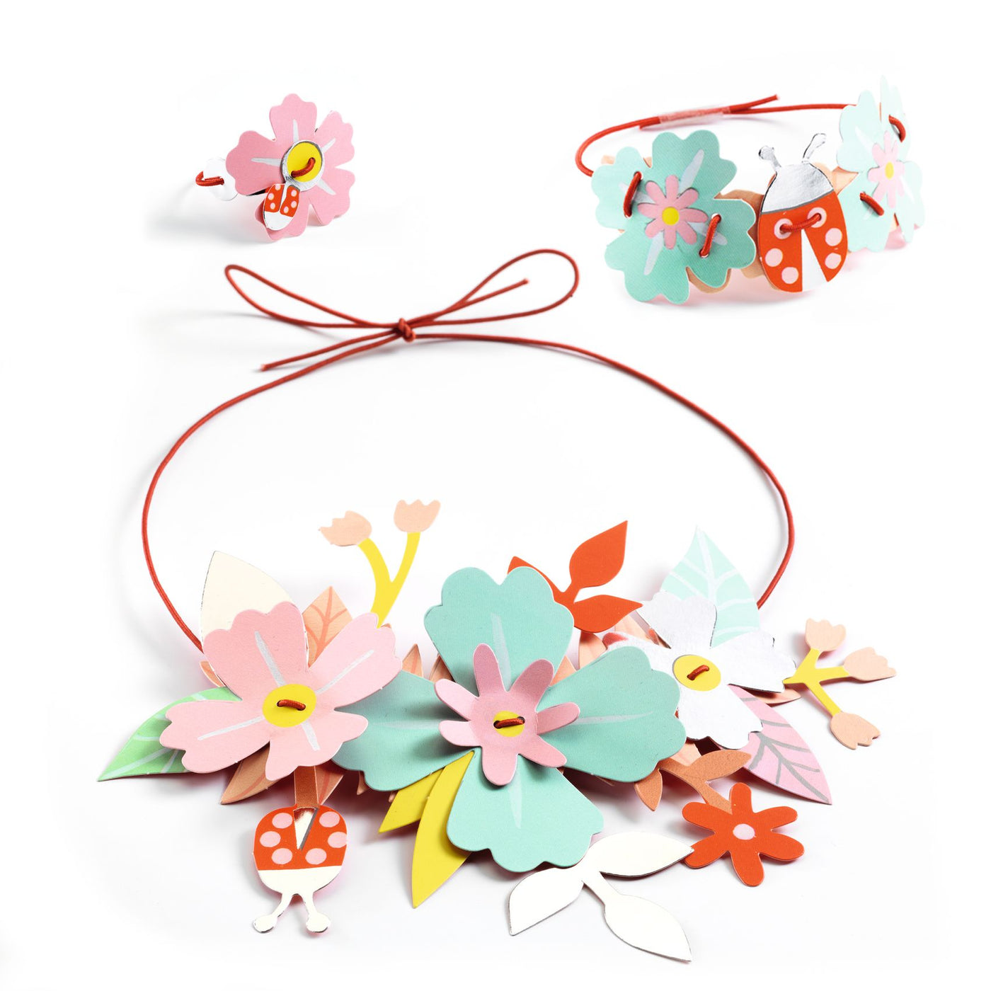 Djeco Do It Yourself 4 Sets Of Jewellery To Create - Colourful Fun DJ07957