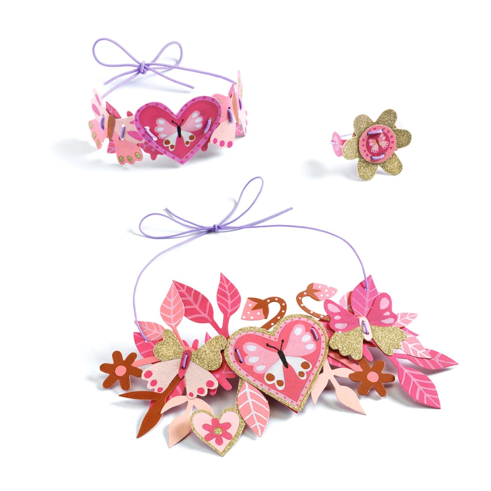 Djeco Do It Yourself 4 Sets Of Jewellery To Create - Delicate Medallions DJ07958