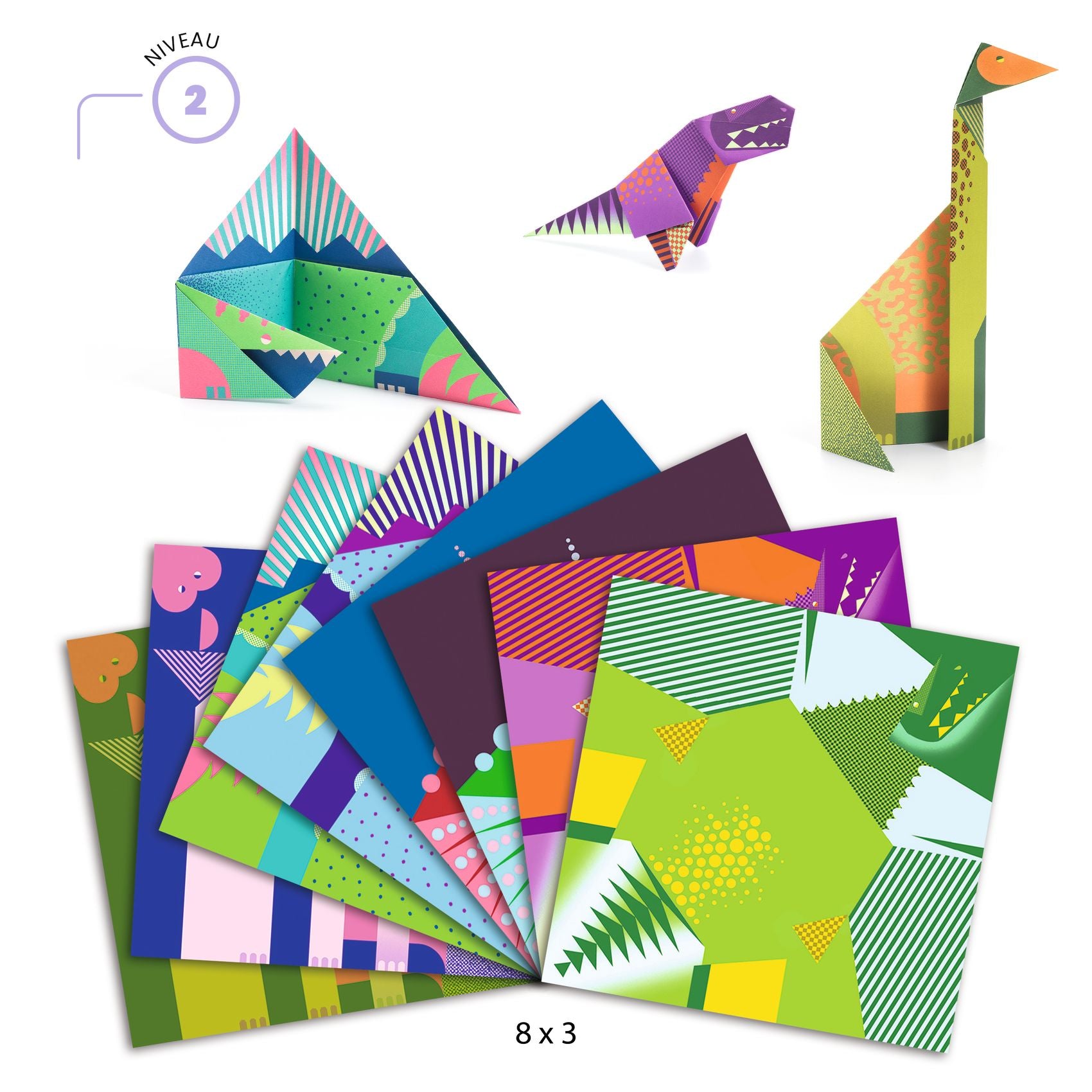 Dinosaur Origami 1000 x 1000