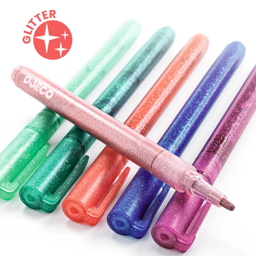 Djeco Glitter Marker Pens Sweet DJ08877
