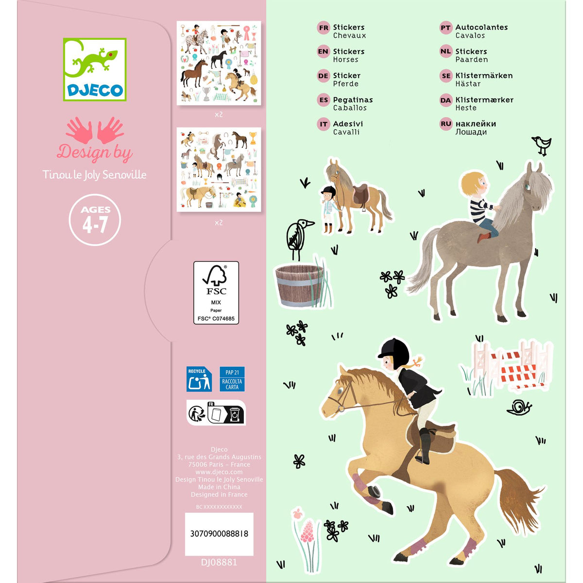 Djeco Stickers DJ08881 Horses
