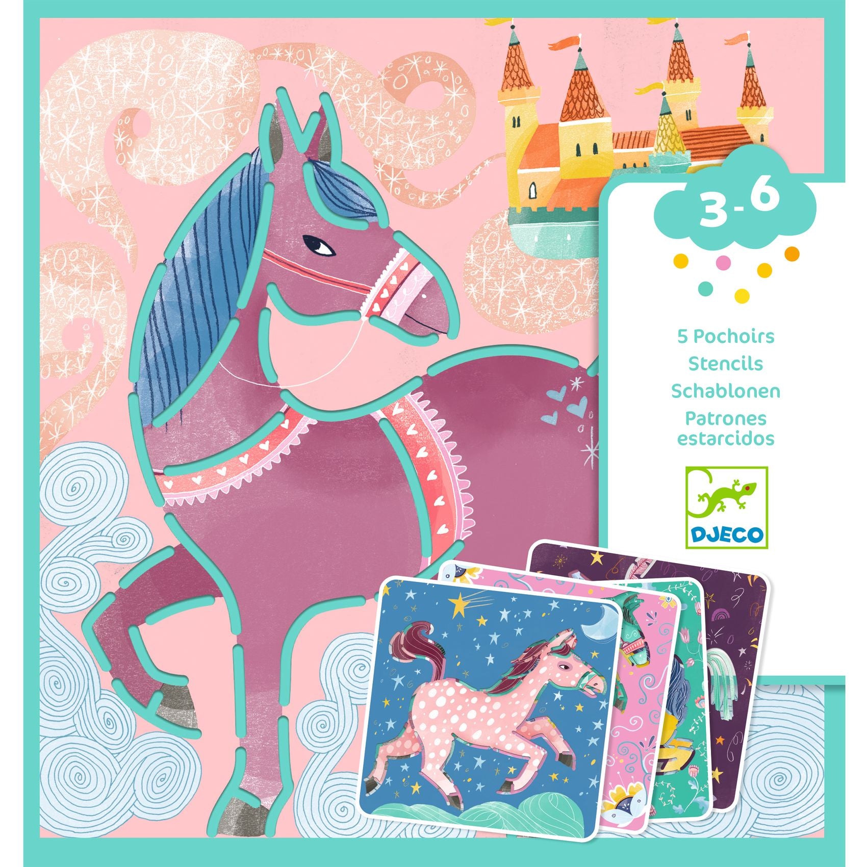 Djeco Horses Stencils DJ08915