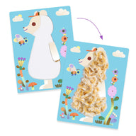 Djeco Velcro Collages Fluffy Safari Animals - Crafts For 4 Year Olds