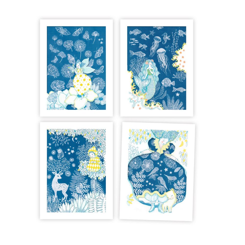 Kids Cyanotype Art Pictures