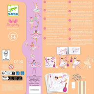 DJ09649 - Djeco Jumping Jacks to Colour In - Tutus