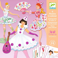 DJ09649 - Djeco Jumping Jacks to Colour In - Tutus